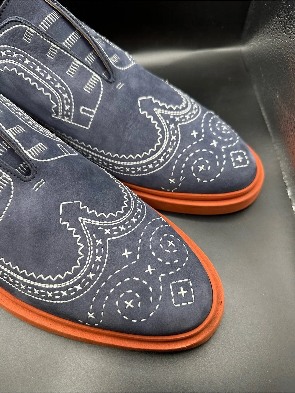Thom Browne Stitched Laser Cut Oxfords EU45